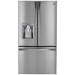 Kenmore Elite 73153 28.7 cu. ft. French Door Bottom-Mount Refrigerator in Stainless Steel, inclu ...