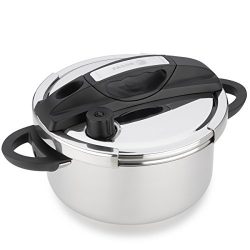 Fagor HELIX Multi-Setting Pressure Cooker with Universal-Locking, 6 quart, Polished Stainless St ...