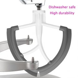 Gvode Flex Edge Beater for KitchenAid Bowl-Lift Stand Mixer 6 quart-Flat beater with silicone edges