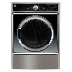 Kenmore Smart 81983 9.0 cu. ft. Electric Dryer with Accela Steam Technology in Metallic Silver & ...