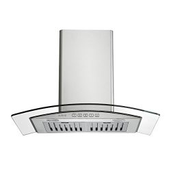 Zuhne Chorus 30 inch Kitchen Wall Mount Ducted / Ductless Stainless Steel Range Hood or Stove Ve ...