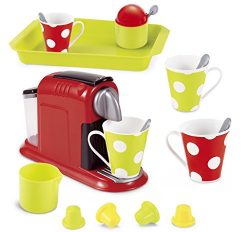 Pretend Play Kit – 21 Pieces Gourmet Mini Coffee Expresso Maker Pretend Kitchen Play Set
