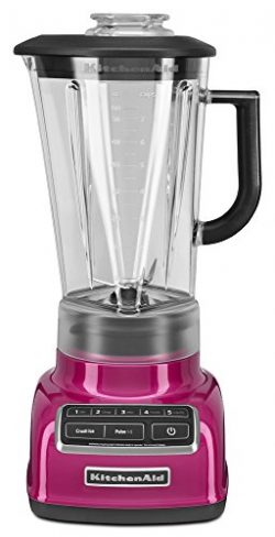 KitchenAid KSB1575RI 5-Speed Diamond Blender with 60-Ounce BPA-Free Pitcher – Raspberry Ice