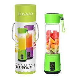 SUNAVO BL-10 Portable Blender Mixer USB Rechargeable,Blender Smoothie for Single Served,USB Elec ...