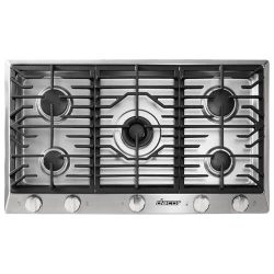 Dacor RNCT365GSNG 36″ Renaissance Natural Gas Cooktop with 5 Sealed Burners Die Cast Knobs ...