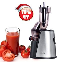 Slow Juicer Wide Mouth Juice Extractor 240Watt Masticating Juicer Machine Powerful Whole Fruit a ...