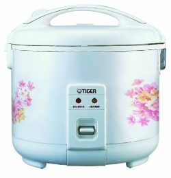 Tiger JNP-0720-FL 4-Cup (Uncooked) Rice Cooker and Warmer, Floral White