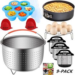 Instant Pot Accessories Set 9- Fits 6 or 8 Quart Instant Pot Pressure Cooker& Steamer Basket ...