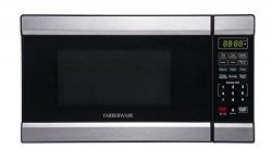 Farberware FMO07ABTBKQ 0.7 Cubic Foot 700 Watt Microwave Oven, Stainless Steel/Black