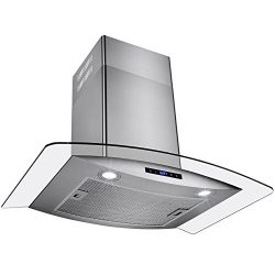 AKDY New 30″ European Style Wall Mount Stainless Steel Glass Range Hood Vent Touch Control ...