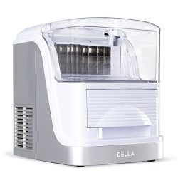 DELLA 33lbs Large Capacity per Day Automatic Clear Ice Cube Maker Storage Electric Easy-Touch Pa ...