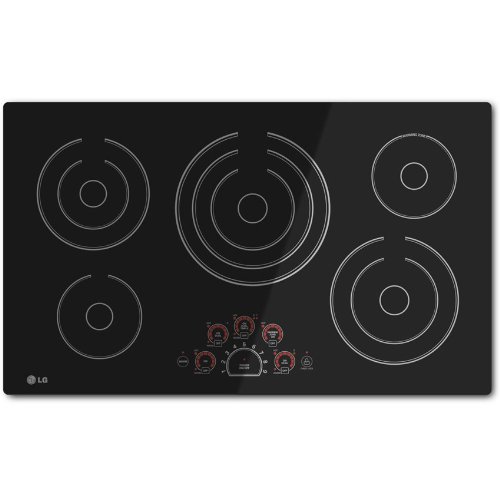 LG 36″ BLACK RADIANT ELECTRIC SMOOTHTOP COOKTOP WITH SMOOTHTOUCH CONTROLS LCE3610SB