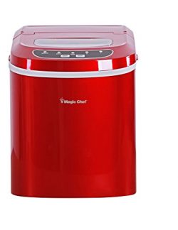 Magic Chef MCIM22R Ice Maker, 27 lb, Red