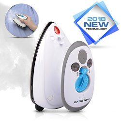 PurSteam Travel Steam Iron Dual Voltage 420W Power Lightweight Best For Travel with Anti Slip Ha ...