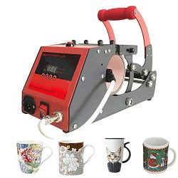 Heat Transfer Sublimation Mug Heat Press Transfer Printing Machine for Coffee Mugs Cups with One ...