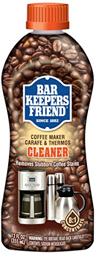 Bar Keepers Friend Coffee Maker Cleaner (12 oz) – Removes Oily Residue, Tannins and Stains ...