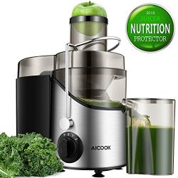 Juicer Juice Extractor, Aicook 3” Wide Mouth Stainless Steel Centrifugal Juicer, BPA-Free, ...