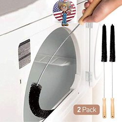 HOLIKME 2 Pack Clothes Dryer Vent Cleaner Kit Dryer Vent Trap Cleaner Brush Dryer Lint Brush