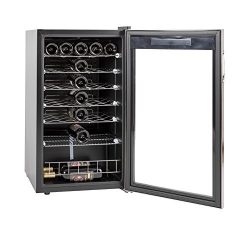 SMETA 35 Bottles Wine Cellar Freestanding Champagne Beer Cooler Refrigerator Quiet Operation,39. ...