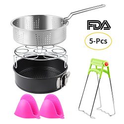 Instant Pot Accessories Set Fits 5,6,8Qt Instant pot Pressure Cooker 5 Pcs with Steamer Basket,  ...