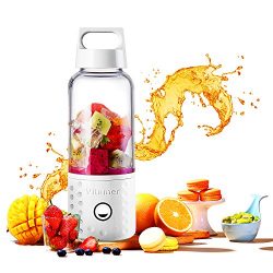 Portable Blender, TOPQSC Smoothie Blender USB Juicer Cup, 17oz Fruit Mixing Machine with 4000mAh ...