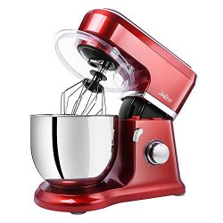 Betitay Stand Mixer, 6-Speed 4.5 QT 304 Stainless Steel Bowl Kitchen Mixer, Dough Mixer with Spl ...