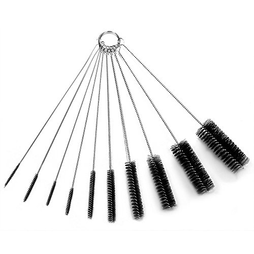 Scotte 10 pieces Nylon Tube Brush Set multi-purpose cleanning brushes