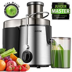 Aicok Juicer Centrifugal Juicer Wide Mouth Three Speed Juicer Machine, BPA Free Stainless Steel  ...