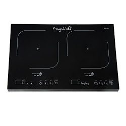 MegaChef MC1800 Portable Dual Burner Powersharing Induction Cooktop