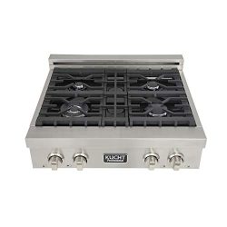 Kucht KRT3040 Professional 30″ Natural Gas Range-Top with Sealed Burners in Stainless Steel