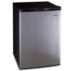 Della Upright Mini Refrigerator Freezer 4.5 Cubic Feet Portable Mini Fridge Single Reversible Do ...
