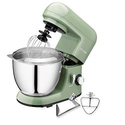 CHEFTRONIC Stand Mixer SM-985, 350W Tilt-head Compact Kitchen Electric Mixer 4.2 Quart Stainless ...