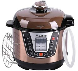 Aobosi Pressure Cooker 3Qt 8-in-1 Electric Multi-cooker, Rice Cooker,Slow Cooker,Perfect for Sma ...