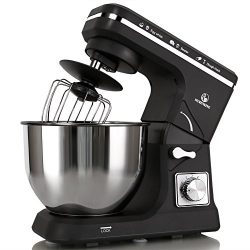 MURENKING Stand Mixer MK36 500W 6-Speed 5-Quart Stainless Steel Bowl, Tilt-Head Kitchen Electric ...