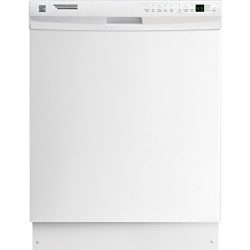 Kenmore 12332 24″ Built-In with SS Interior ADA Qualified Dishwasher, White