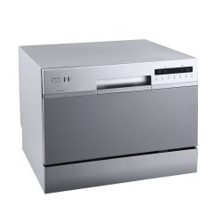 EdgeStar DWP62SV 6 Place Setting Energy Star Rated Portable Countertop Dishwasher – Silver