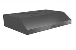 Broan BCDF130BLS Glacier Convertible Range Hood, 30-Inch 300 CFM 1.2 Sones, Black Stainless Steel