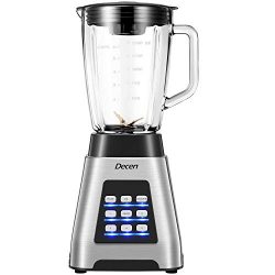 Decen Blender Smoothie Blender 1000 Watt Professional Blenders, Glass Jar BPA Free, 5-Speed and  ...