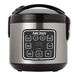 Aroma Housewares ARC-914SBD 2-8-Cups (Cooked) Digital Cool-Touch Rice Cooker and Food Steamer, S ...