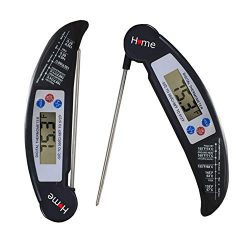 Home Ultra Fast Instant Read Digital Meat Thermometer- with Extra Long Stainless Probe and Calib ...