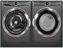 Electrolux Titanium Front Load Laundry Pair with EFLS627UTT 27″ Washer and EFME627UTT 27&# ...