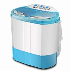 4-EVER Portable Mini Compact Washing Machine Twin Tub Washer and Dryer Combo，Ideal For Dorms Ap ...