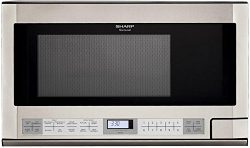 Sharp R-1214 1-1/2-Cubic Feet 1100-Watt Over-the-Counter Microwave, Stainless