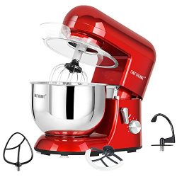 CHEFTRONIC Stand Mixer tilt-head 650W/120V Electric kitchen Mixer with 5.5QT Stainless Bowl, Wir ...