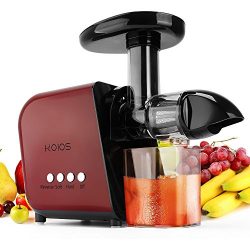 KOIOS Juicer, Slow Masticating Juicer Extractor with Reverse Function, Cold Press Juicer Machine ...