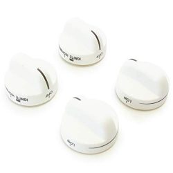 Red Hound Auto 4 Cream Bisque Almond Range Top Surface Burner Knobs Replacement Compatible with  ...