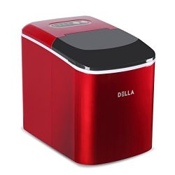 DELLA Compact Portable Ice Maker Machine 2-Size Cube Capable of Producing 26 Lbs. Of Ice Per Day ...