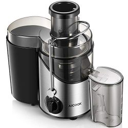 Juicer Machine, Aicook Juice Extractor with 3” Wide Mouth, Non-Slip Feet, 3 Speed Centrifu ...