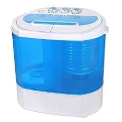 HomGarden Portable Washing Machine, Spin Dryer-Compact Twin Tub Durable 9.9lbs Mini Laundry Wash ...