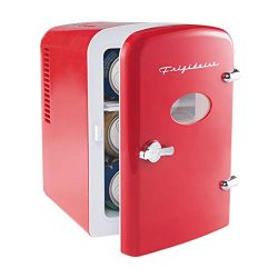 Frigidaire Retro Mini Compact Beverage Refrigerator, Great for keeping office lunch cool! (Red,  ...